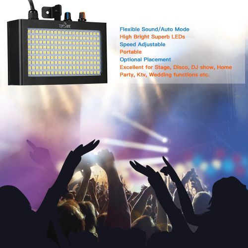 Tomshine 180 LEDs Strobe Flash Light Lamp Portable Auto
