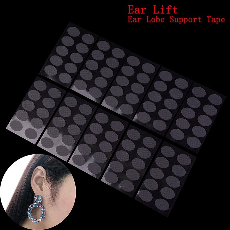 100 Patches Invisible Ear Lift For Ear Lobe Support Tape Perfect For Stretched Ear Lobes And Relieve Strain From Heavy Earrings 100pcs