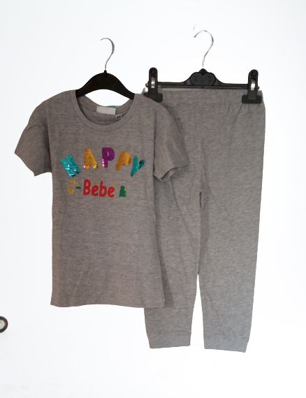 Girls Happy Bebe Sequin Jogger Set (Runs Small)