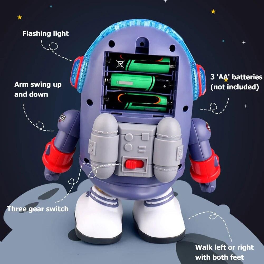 Electric Dancing Space Duck Smooth with Music Light Early Education Duck Toys Glowing Space Duck Doll for Children Birthday Gift