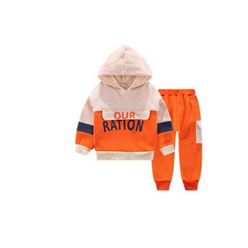 Kids' Clothes Girls' Pant Suits Two-piece Double Sided Velvet Hooded Sweater