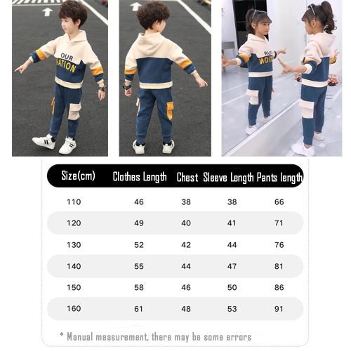 Kids' Clothes Girls' Pant Suits Two-piece Double Sided Velvet Hooded Sweater