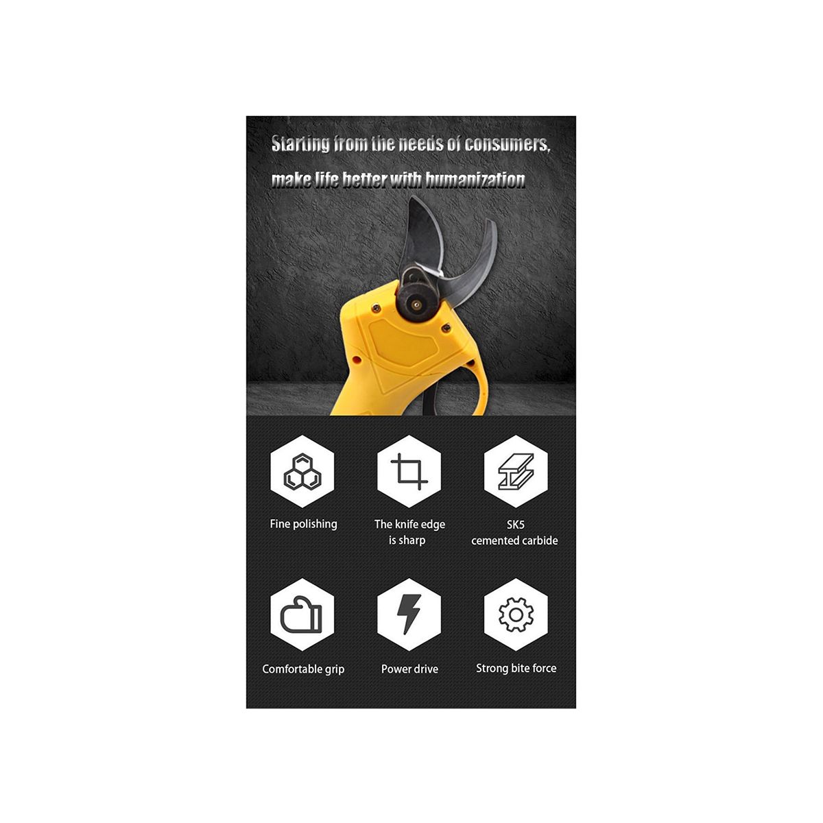 Cordless Electric Pruning Shears for 21V 30mm