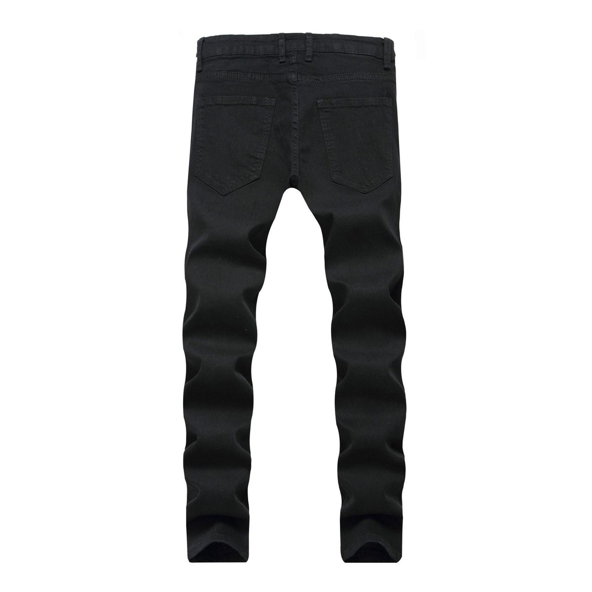Cross-border source of foreign trade new men's embroidered rose denim hole light blue pants slim size stretch trousers 1823lightblue 36
