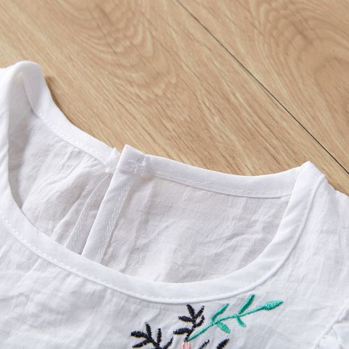 Kids Girl Clothing Set  Embroidery T-shirt Pants Child Suits