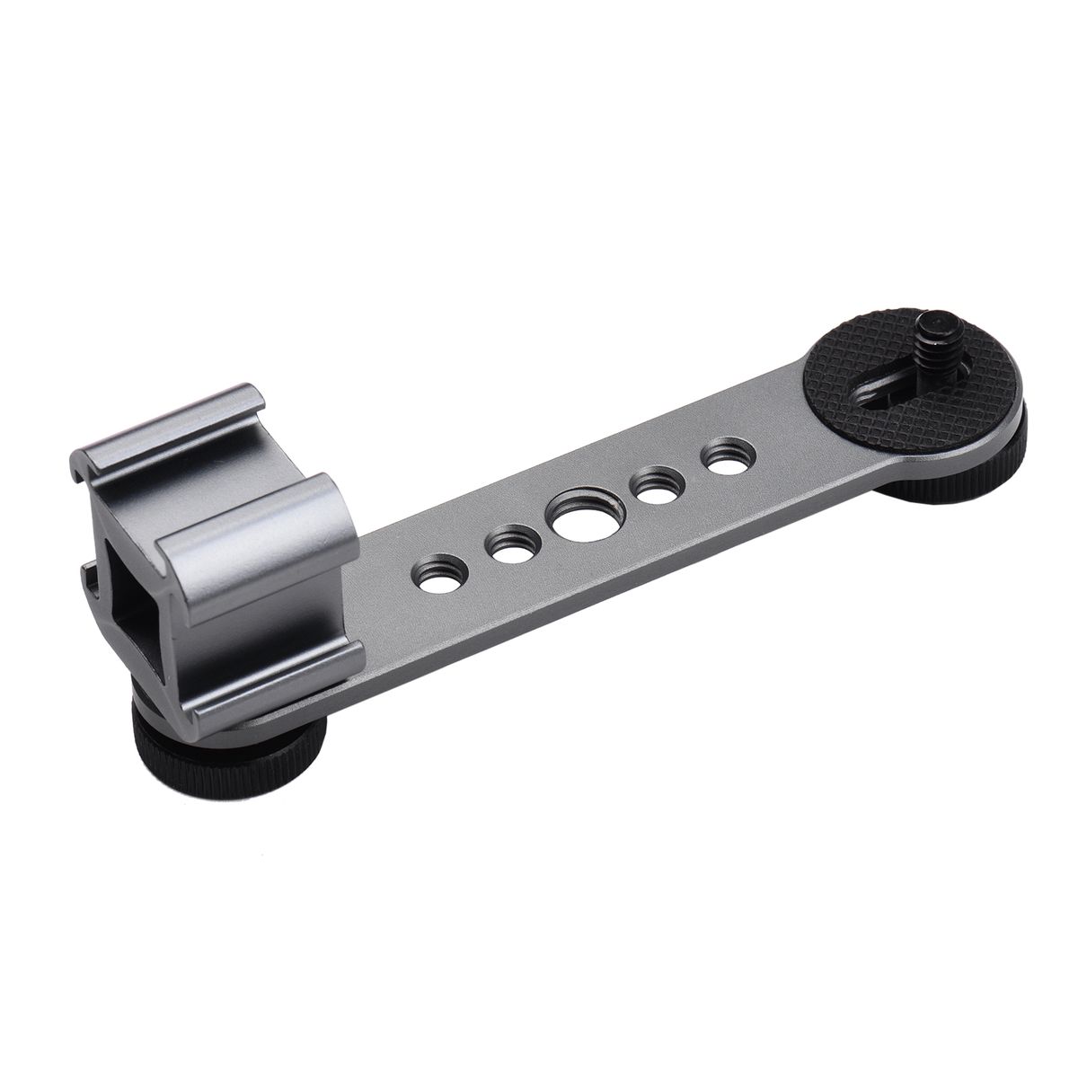 Triple Cold Shoe Mount Bracket Extension Bar With 1/4 Inch