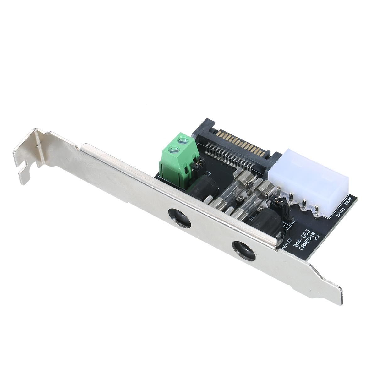 ATX Controller Board DC Power Module Expansion Board Mainboard Full Height Motherboard Attached 4-Plug Power Line Driver Board for Monitor / Printer / Network Equipment / DIY Audio
