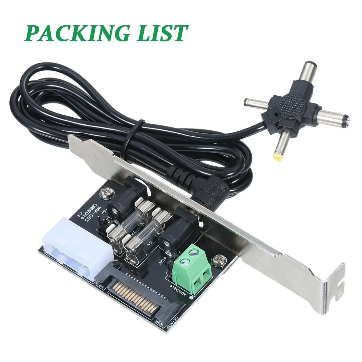 ATX Controller Board DC Power Module Expansion Board Mainboard Full Height Motherboard Attached 4-Plug Power Line Driver Board for Monitor / Printer / Network Equipment / DIY Audio