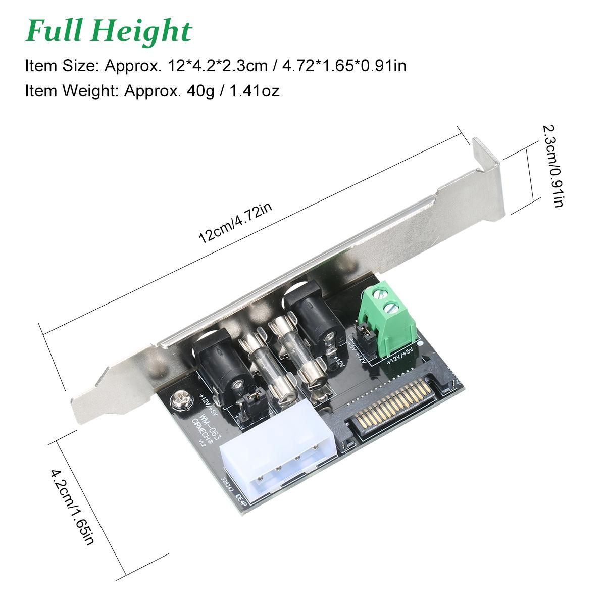 ATX Controller Board DC Power Module Expansion Board Mainboard Full Height Motherboard Attached 4-Plug Power Line Driver Board for Monitor / Printer / Network Equipment / DIY Audio