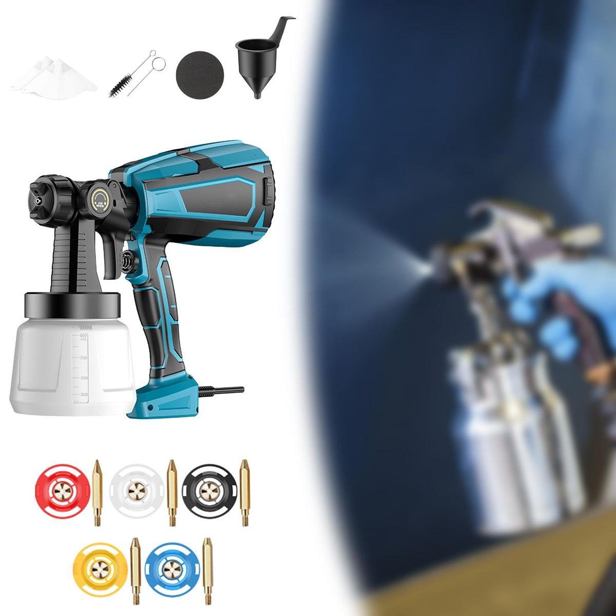 Cordless Paint Sprayer 1000ml Handheld High  A