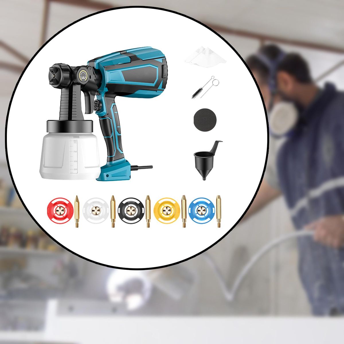 Cordless Paint Sprayer 1000ml Handheld High  A