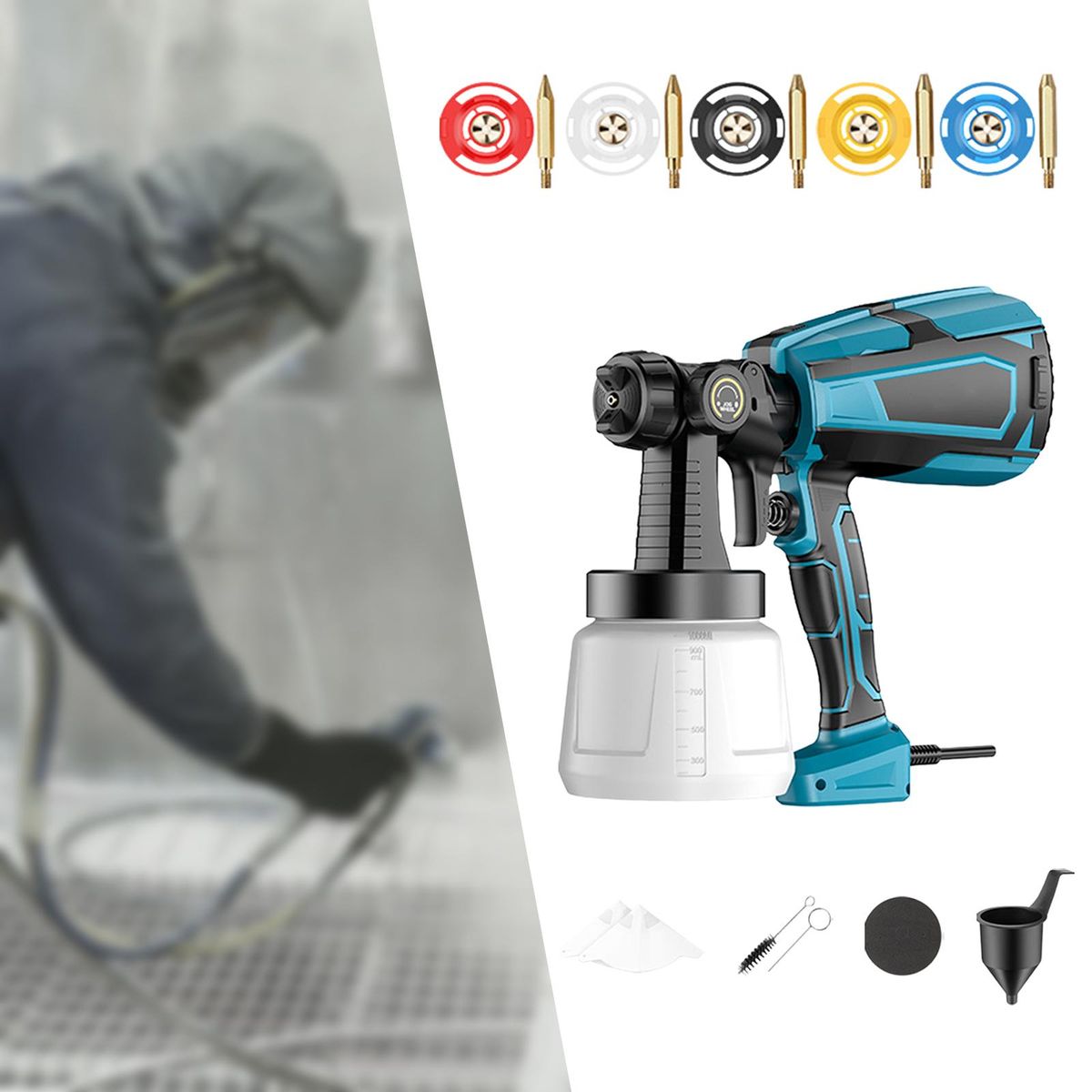 Cordless Paint Sprayer 1000ml Handheld High  A
