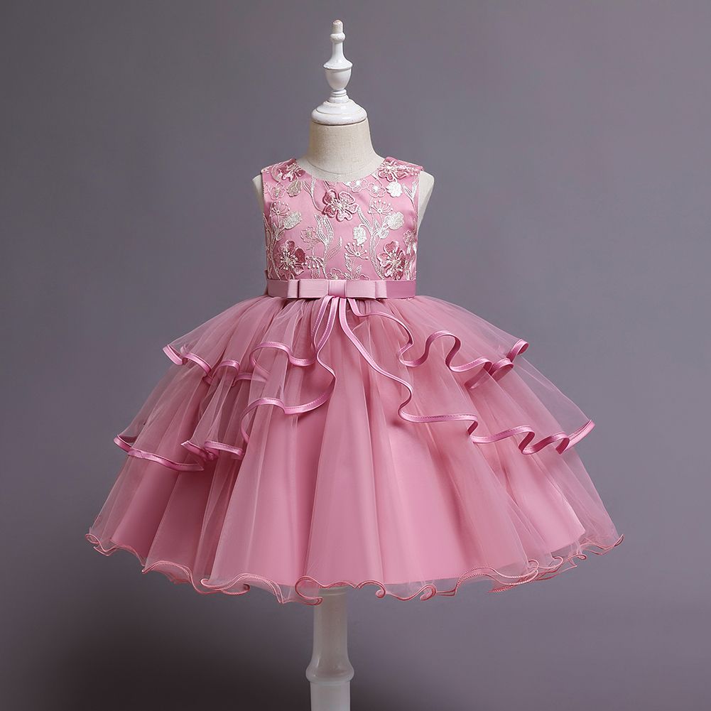 Girl Children Kids Dinner Party Princess Dress Ball Gown