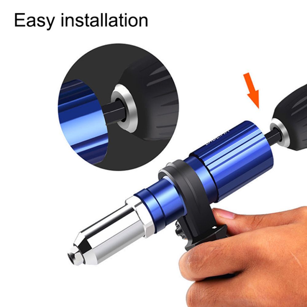 Electric Rivet Gun Easily Carrying Lightweight Tool Rivet Nut Gun Drill Adapter Cordless Riveting Tool Insert Nut Pull Rivet