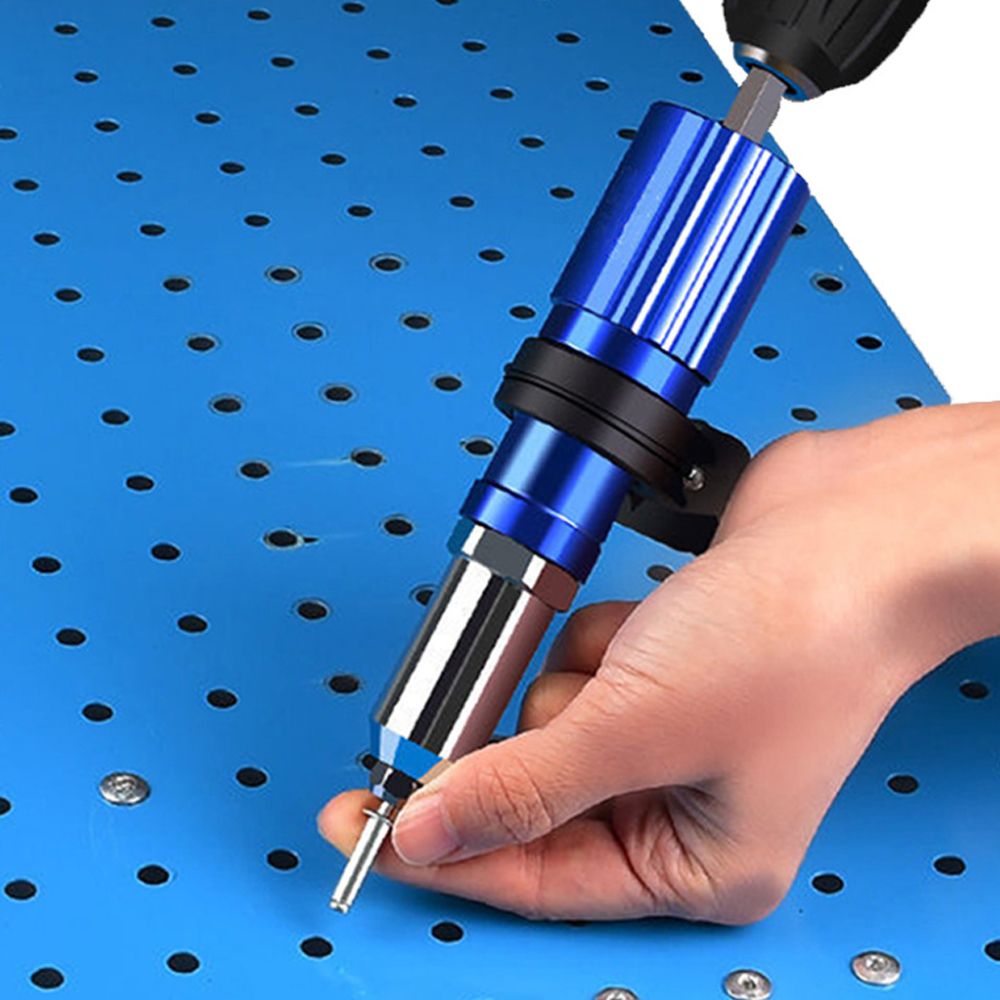 Electric Rivet Gun Easily Carrying Lightweight Tool Rivet Nut Gun Drill Adapter Cordless Riveting Tool Insert Nut Pull Rivet