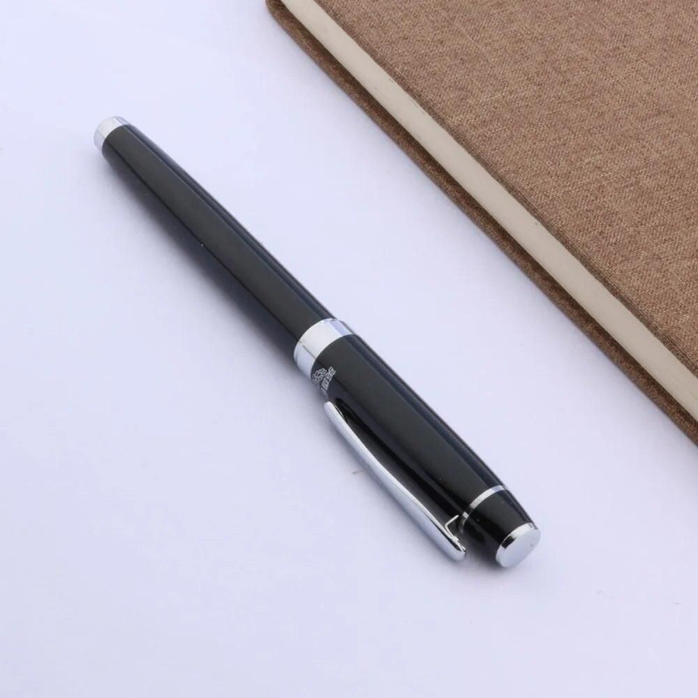 High quality brand black Silver piece Finance nib Fountain Pen  Stationery Office School Supplies