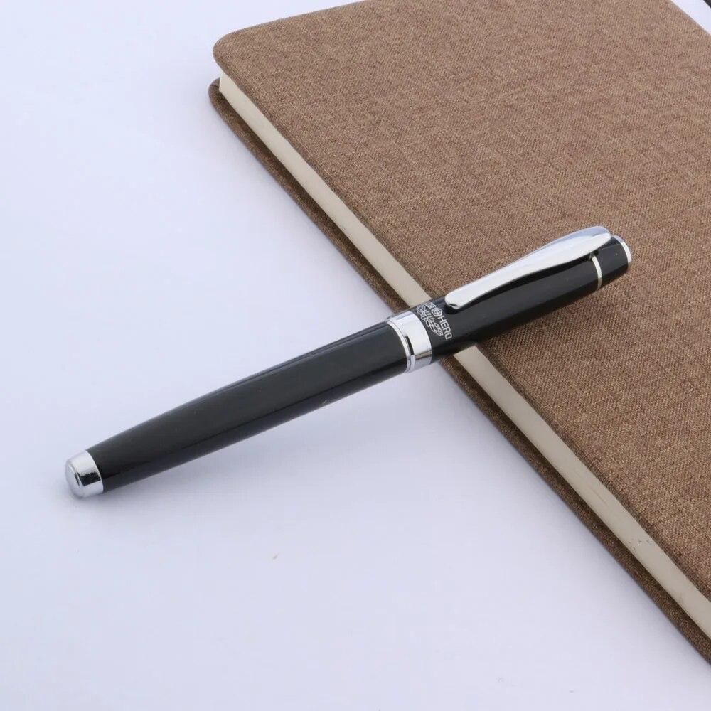 High quality brand black Silver piece Finance nib Fountain Pen  Stationery Office School Supplies