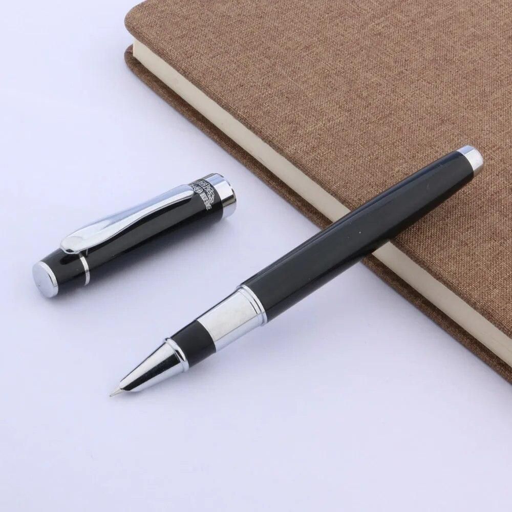 High quality brand black Silver piece Finance nib Fountain Pen  Stationery Office School Supplies
