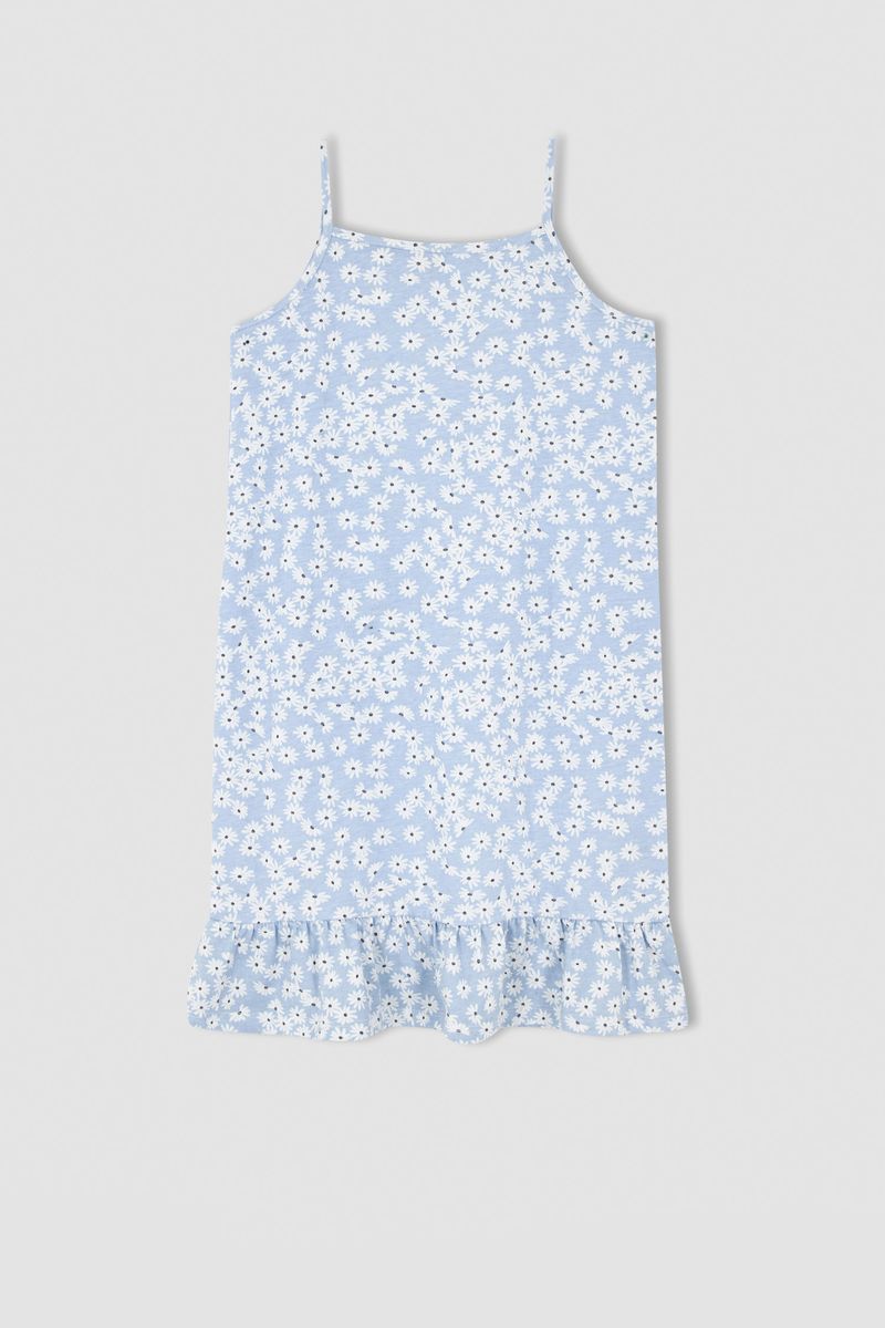 Girl Homewear Regular Fit Short Sleeve Dress -Blue