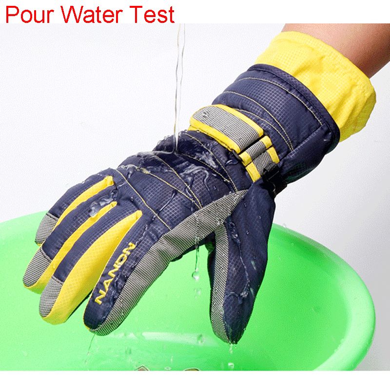 (Bk)Winter Warm Mountain Snowboard Ski Gloves Men Women Cold Snow Skiing Mittens Waterproof Sn GRE