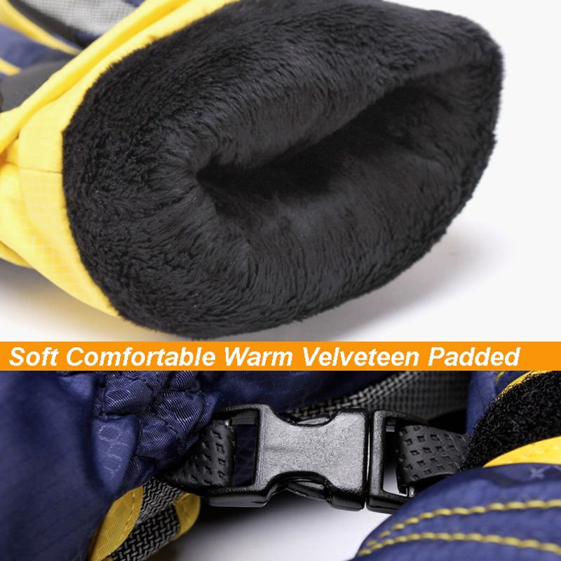 (Bk)Winter Warm Mountain Snowboard Ski Gloves Men Women Cold Snow Skiing Mittens Waterproof Sn GRE