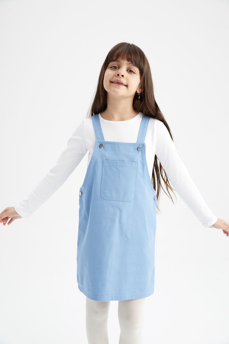 Girl Casual Woven Dress - Blue