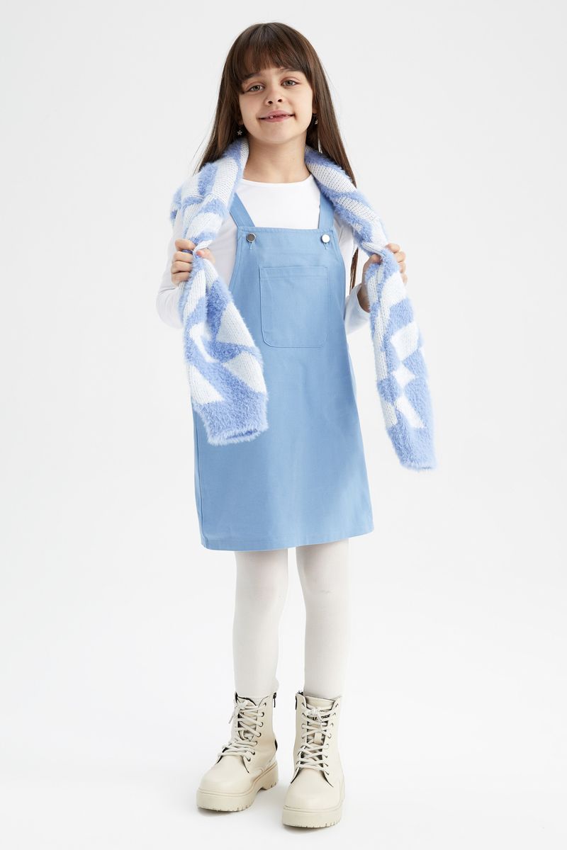Girl Casual Woven Dress - Blue