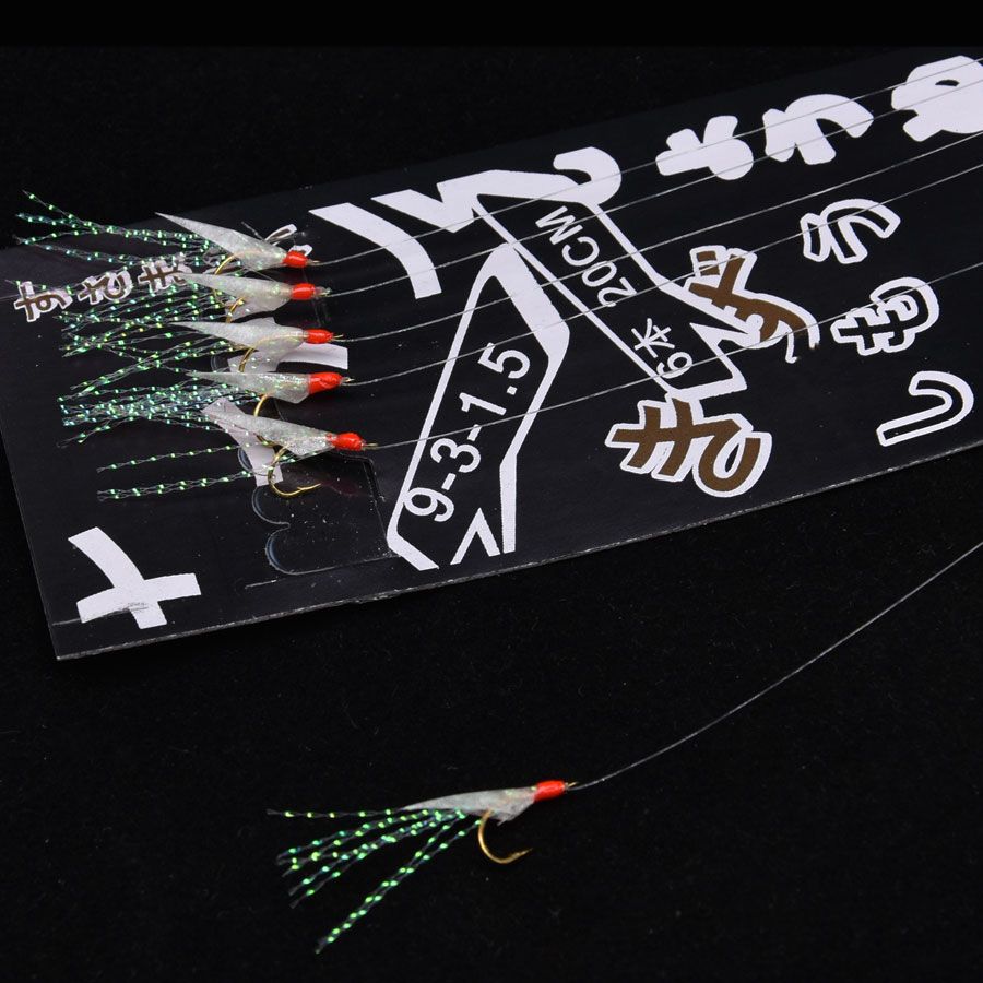 Jyj 1 Bag Hook Size 9 Leurre Sabiki Rigs For Mackerel Real