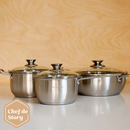 Chef De Table IH Induction & Stainless Pot Set 3 Types