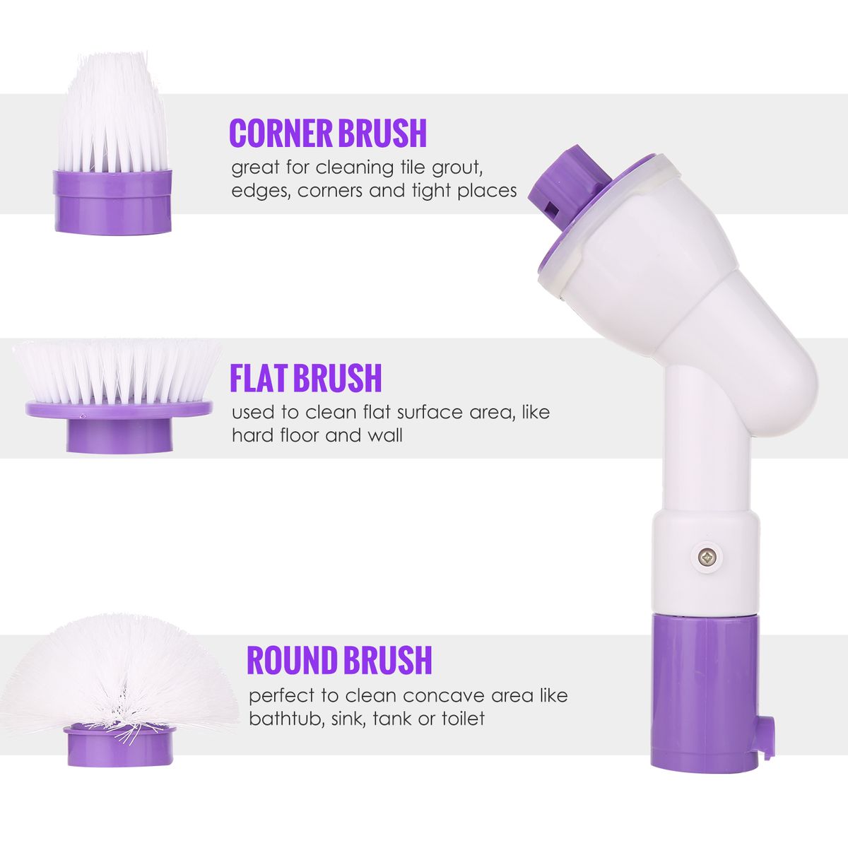 Electric Spin Brush Cordless Rechargeable Bathroom Cleaning
