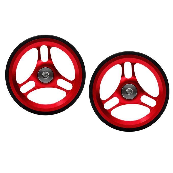Folding Bike Easy Wheel EZ Wheels For Brompton Traveling Rack Red Red