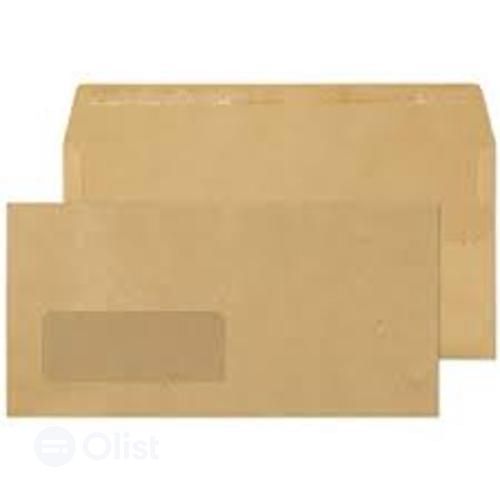 25pcs X 2 Brown Window Letter Envelopes With Seal