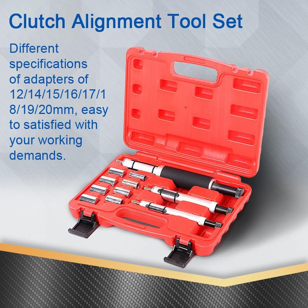 11 Pcs Adjustable Clutch Centering Shaft Alignment Tool Kit Clutch Installation Demount Tool Set Clutch Hole Correcting Tool with PE Storage Box