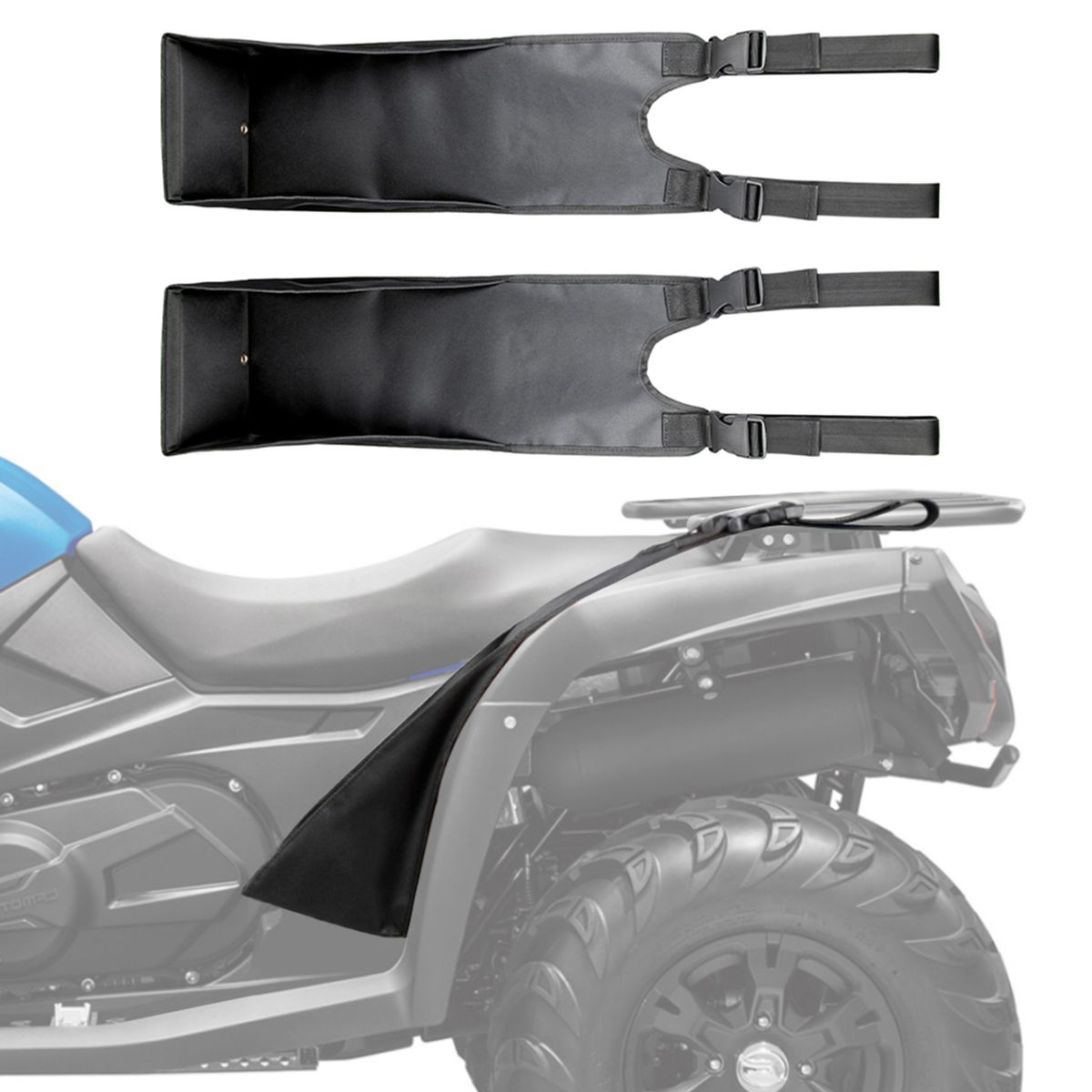 2pcs ATV Rear Passenger Foot Pegs Adjustable Foldable