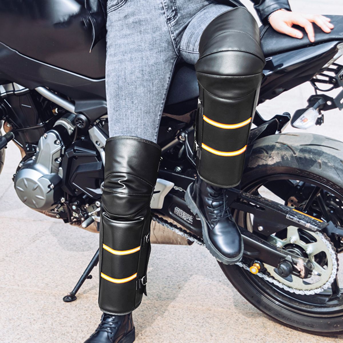 2PCS Knee Pads Protective Pads With Reflective Strip Keep