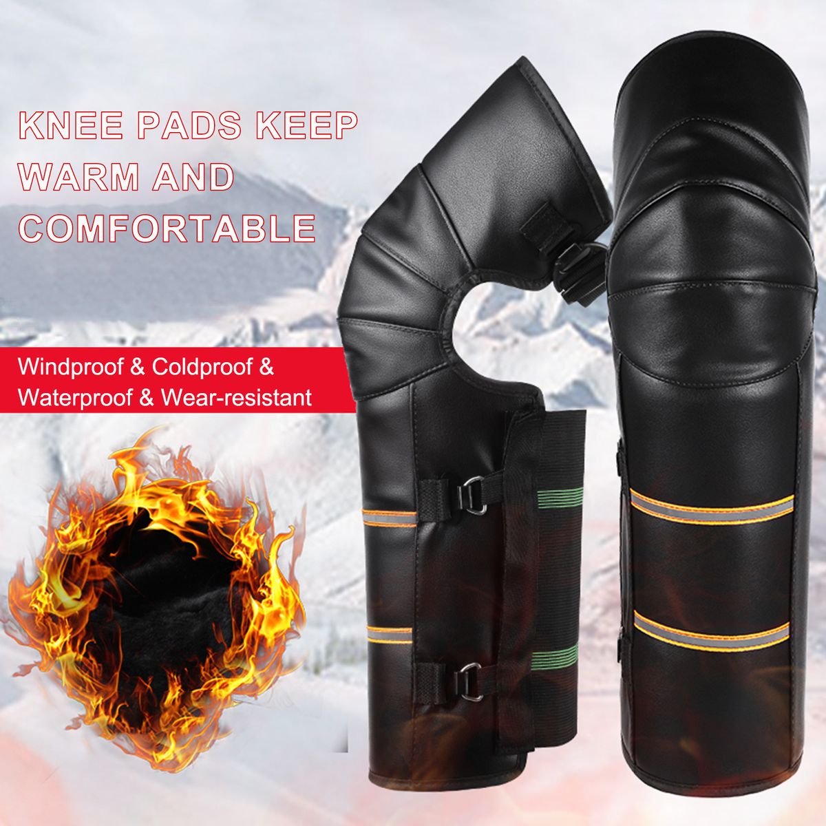 2PCS Knee Pads Protective Pads With Reflective Strip Keep
