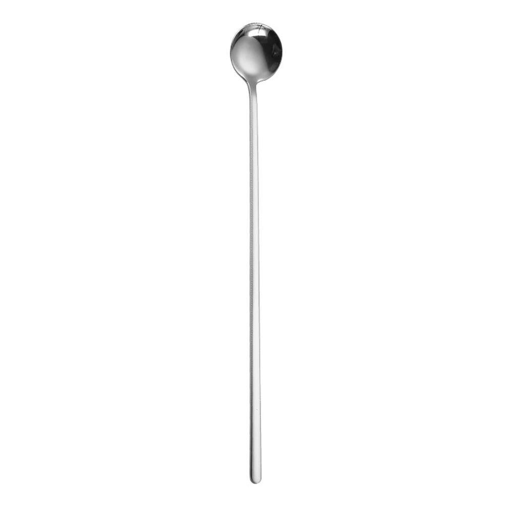 Portable Long Handle Stainless Steel Ice Cream Tea-Silver