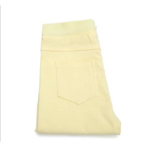 Girls Slim Fit Color Candy Chinos Jeggings-Yellow