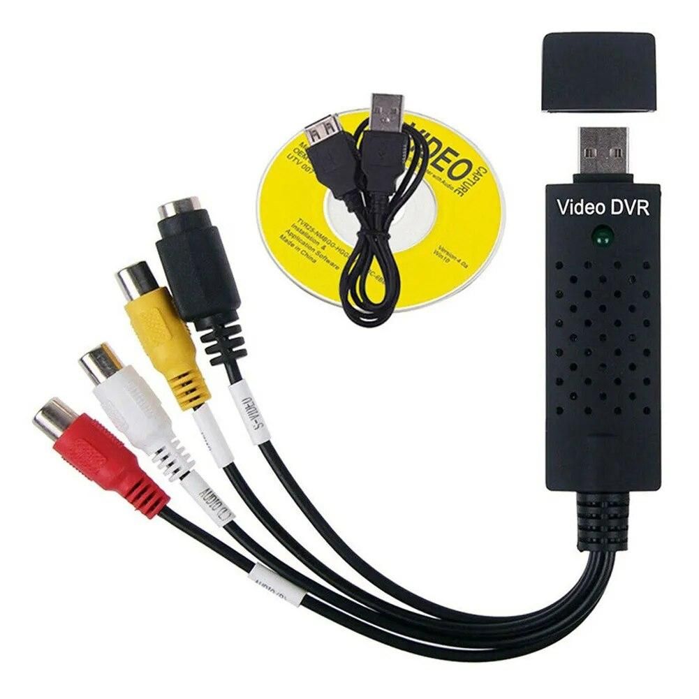 USB 2.0 Audio Television Video VHS to PC DVD VCR Converter Easy Capture Card Adapter Wiring Accessories  88x28x18mm TB