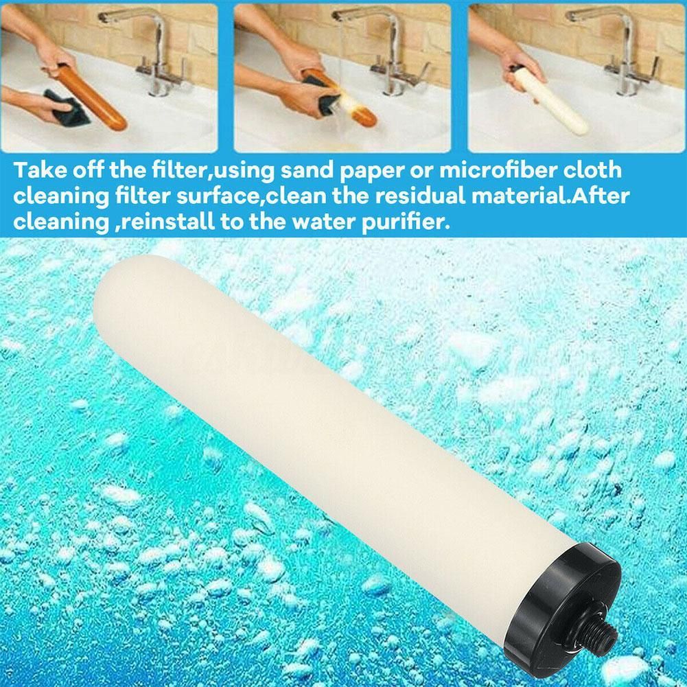 Kitchen Water Filter Candle Faucet Desktop Activated Water 10" Replacement Purifier Carbon Ceramic Household Filters Washable