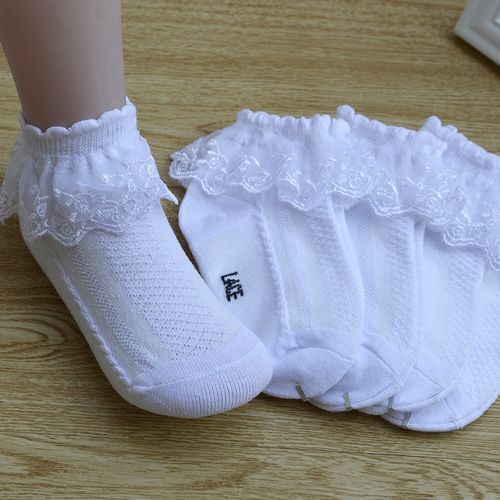 4 Pairs Toddler Baby Socks,Kids Socks Lace Girls Socks