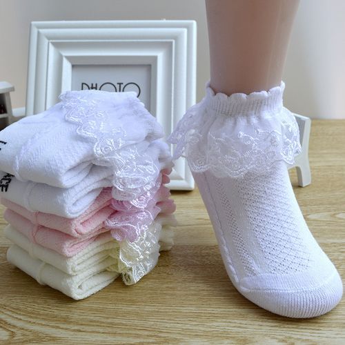 4 Pairs Toddler Baby Socks,Kids Socks Lace Girls Socks