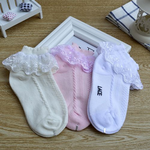 4 Pairs Toddler Baby Socks,Kids Socks Lace Girls Socks