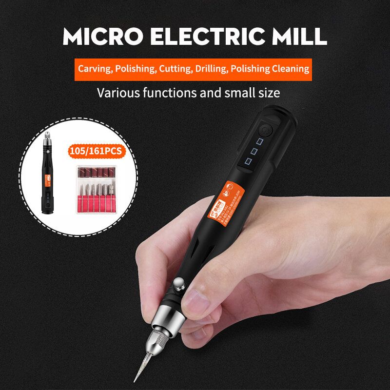 USB Cordless Rotary Tool Kit Woodworking Engraving Pen DIY