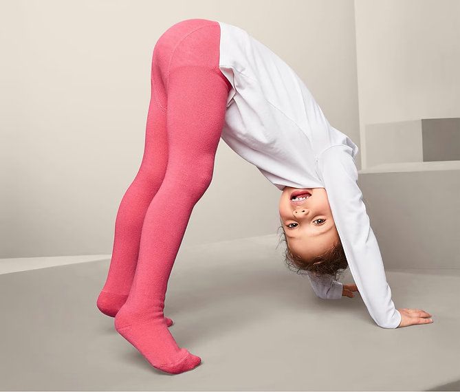 Toddler Girls 3 Pairs Tights, Pink And Navy Blue