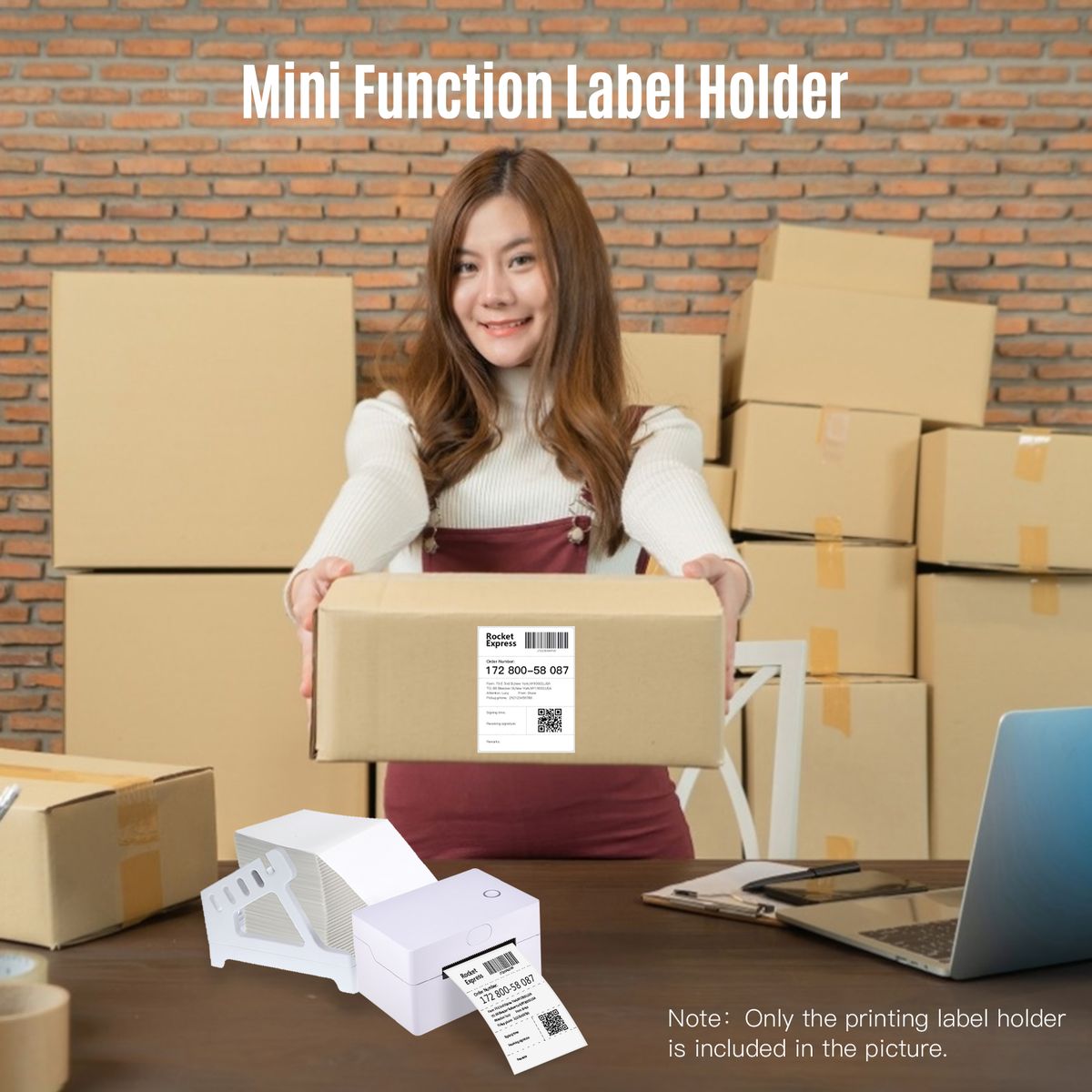 Label Holder For 4x6 Shipping Labels Printer Rolls And