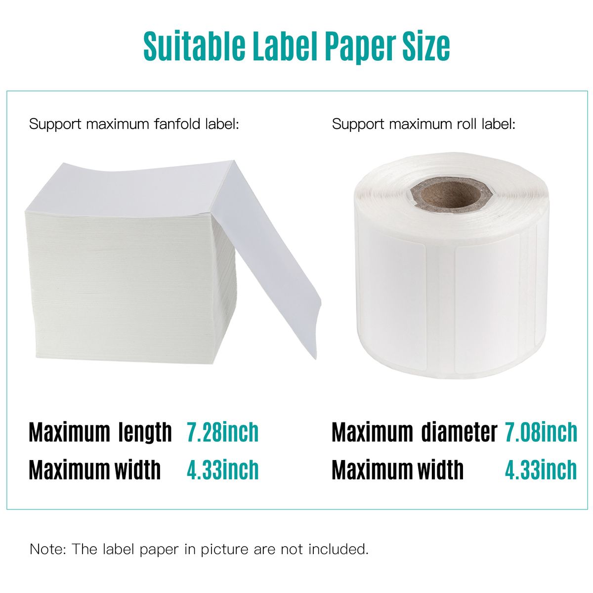 Label Holder For 4x6 Shipping Labels Printer Rolls And