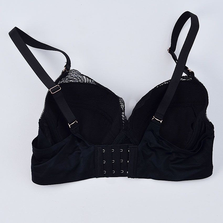 Chuns Black Sexy Lace Padded Push-Up Bra