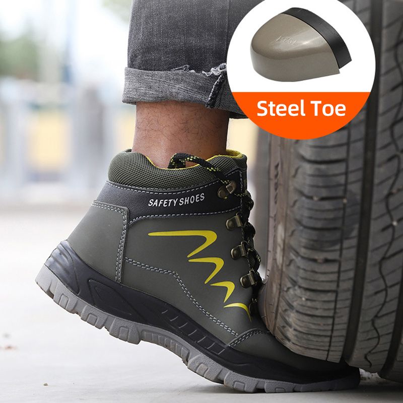 Safety Work Boots For Men Waterproof Steel Toe Cap Boots