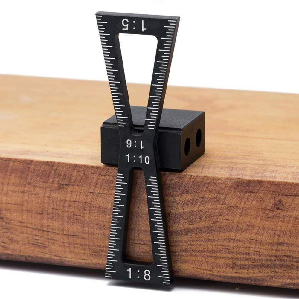 Woodworking Dovetail Marker Aluminum Alloy Dovetail Marking Template Marking Ruler Gauge